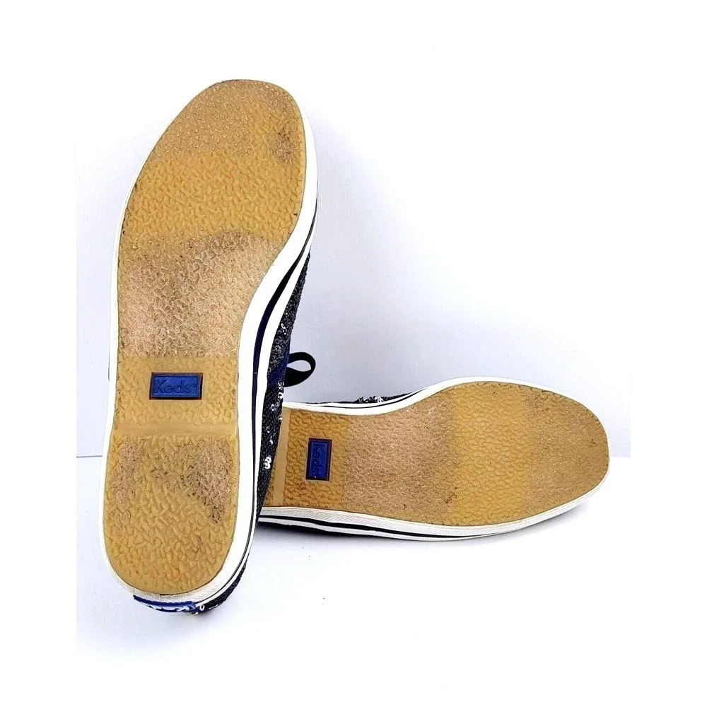 Women Keds x Kate Spade New York |‎ Navy Glitter Champion Sneaker - Size 6.5